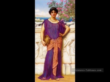  1906 Art - Le Tambourin Girl21906 néoclassique dame John William Godward